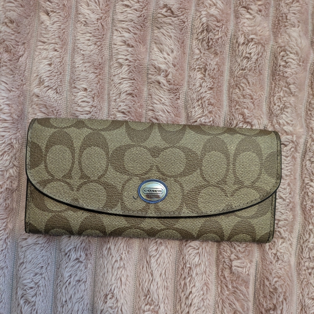 Coach Tan Signature Clutch
